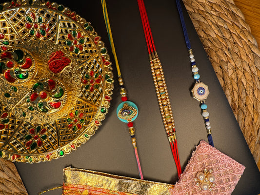 Rakhi Combo Set – Traditional Elegance with a Royal Touch